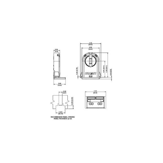 Leviton 13661osl WH fl Medbipin T8/12 nonshunt 660W600V Leviton 13661osl WH fl Medbipin T8/12 nonshunt 660W600V
