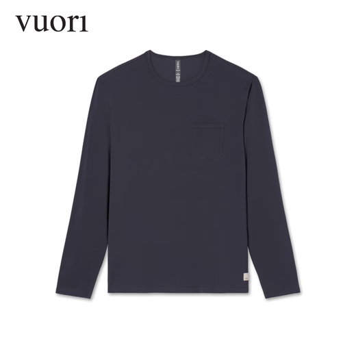 VUORI L/S Feather 飞奥力25春季新品男士休闲运动套头衫 V1048 藏青色/Navy M 175 VUORI L/S Feather 飞奥力25春季新品男士休闲运动套头衫 V1048 藏青色/Navy M 175