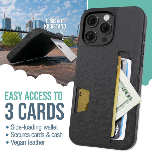 Smartish iPhone 16 Pro Max Wallet Case Wallet Killer Vol 2 Slim + Protection Black Smartish iPhone 16 Pro Max Wallet Case Wallet Killer Vol 2 Slim + Protection Black