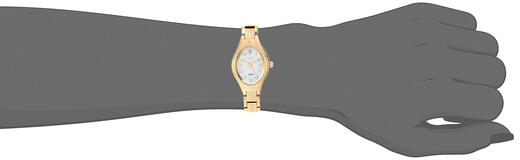 Accutime Elgin 女式 EG9759 模拟显示模拟石英金色手表, 金色, 经典 Accutime Elgin 女式 EG9759 模拟显示模拟石英金色手表, 金色, 经典