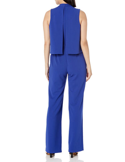 Trina Turk Women's High Neck Jumpsuit Majorelle Blue 0 Trina Turk Women's High Neck Jumpsuit Majorelle Blue 0