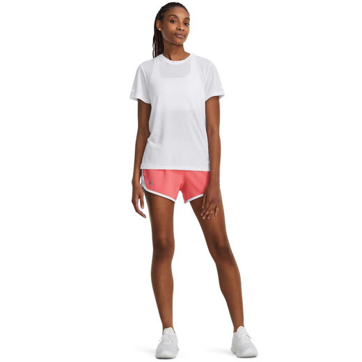 UNDER ARMOUR 安德玛 安德玛 女式 Fly by 2.0 跑步短裤 (693) 折衷粉色 / 白色 / 反光 X大码 UNDER ARMOUR 安德玛 安德玛 女式 Fly by 2.0 跑步短裤 (693) 折衷粉色 / 白色 / 反光 X大码