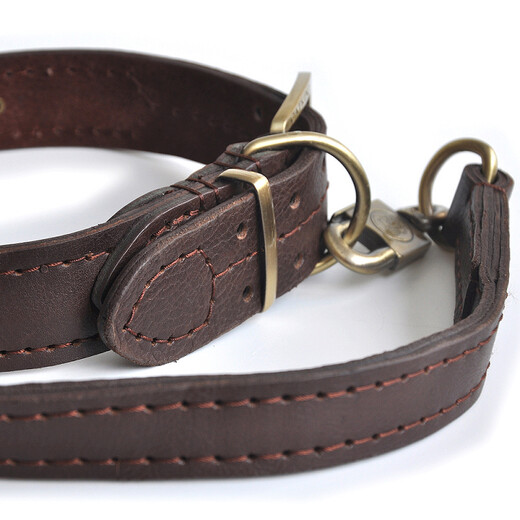 Giant dog traction rope ring set walk dog rope big dog leather neck ribbon set thickened plus wideband solid Durable MT088 set XXL set giant Giant dog traction rope ring set walk dog rope big dog leather neck ribbon set thickened plus wideband solid Durable MT088 set XXL set giant