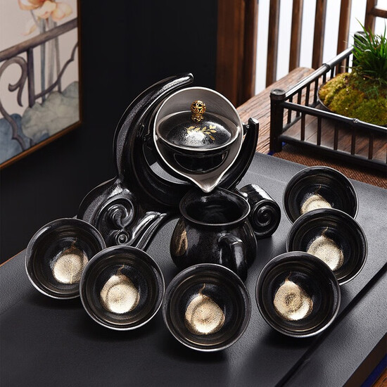 Is superior product vibrato slow city with the money Futaba automatic black glaze gilt silver tea sets ceramic lazy automatic tea maker kung fu tea sets a new era - Ge money Is superior product vibrato slow city with the money Futaba automatic black glaze gilt silver tea sets ceramic lazy automatic tea maker kung fu tea sets a new era - Ge money