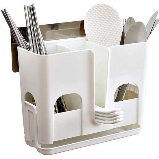 Accor chopstick holder kitchen rack wall-mounted hole-free drain drain tableware storage rack YG-C033 Accor chopstick holder kitchen rack wall-mounted hole-free drain drain tableware storage rack YG-C033