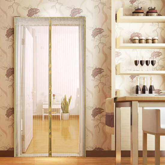 Green Reeds Anti-mosquito Door Curtains Anti-mosquito Screen Doors Free Punching Magnetic Screen Doors To Send 2 Packs Of Velcro + 1 Pack Of Push Pins Striped Beige 100*210cm Green Reeds Anti-mosquito Door Curtains Anti-mosquito Screen Doors Free Punching Magnetic Screen Doors To Send 2 Packs Of Velcro + 1 Pack Of Push Pins Striped Beige 100*210cm