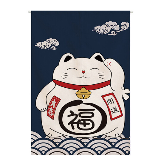 Arctic Velvet National Tide Fabric Door Curtain Anti-mosquito Chinese Partition Kitchen Shading Cloth Mid-length Hanging Curtain Lucky Cat Arctic Velvet National Tide Fabric Door Curtain Anti-mosquito Chinese Partition Kitchen Shading Cloth Mid-length Hanging Curtain Lucky Cat