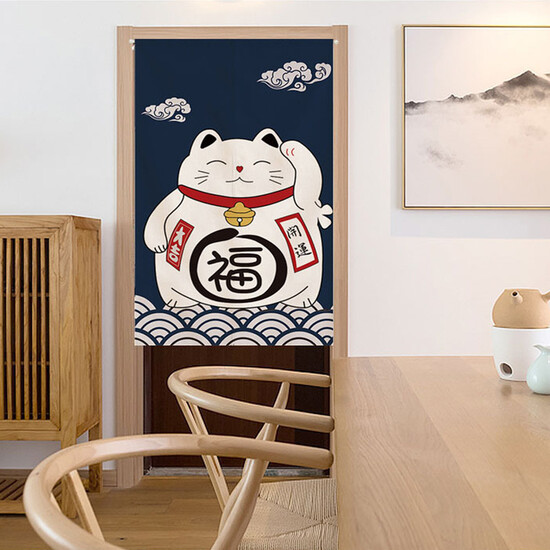 Arctic Velvet National Tide Fabric Door Curtain Anti-mosquito Chinese Partition Kitchen Shading Cloth Mid-length Hanging Curtain Lucky Cat Arctic Velvet National Tide Fabric Door Curtain Anti-mosquito Chinese Partition Kitchen Shading Cloth Mid-length Hanging Curtain Lucky Cat