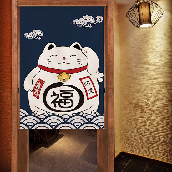 Arctic Velvet National Tide Fabric Door Curtain Anti-mosquito Chinese Partition Kitchen Shading Cloth Mid-length Hanging Curtain Lucky Cat Arctic Velvet National Tide Fabric Door Curtain Anti-mosquito Chinese Partition Kitchen Shading Cloth Mid-length Hanging Curtain Lucky Cat
