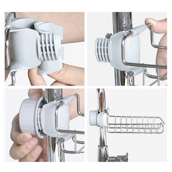 They Live sink kitchen faucet draining rack storage rack stainless steel sink creative adjustable washing brush holder Drain sponge cloth JD-LY-77 They Live sink kitchen faucet draining rack storage rack stainless steel sink creative adjustable washing brush holder Drain sponge cloth JD-LY-77