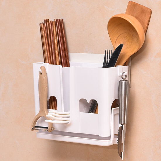 Accor chopstick holder kitchen rack wall-mounted hole-free drain drain tableware storage rack YG-C033 Accor chopstick holder kitchen rack wall-mounted hole-free drain drain tableware storage rack YG-C033