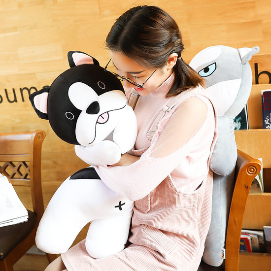 Plush toy dog husky accompany sleep doll large doll girl doll bed pillow long sleep two Ha cute little dog puppet birthday gift girls Husky 60 cm Plush toy dog husky accompany sleep doll large doll girl doll bed pillow long sleep two Ha cute little dog puppet birthday gift girls Husky 60 cm