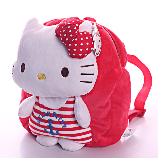 Kindergarten children's cartoon backpack schoolbag cute plush toy Children's Day to send a small birthday gift for boys and girls 0.3 kg strawberries paragraph 30 cm high HelloKitty Kindergarten children's cartoon backpack schoolbag cute plush toy Children's Day to send a small birthday gift for boys and girls 0.3 kg strawberries paragraph 30 cm high HelloKitty
