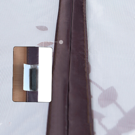 Gong Xun Support customization Velcro anti-mosquito curtain summer mute magnetic encryption soft screen door sand window screen net screen mosquito self-adhesive detachable striped brown 90*210 Gong Xun Support customization Velcro anti-mosquito curtain summer mute magnetic encryption soft screen door sand window screen net screen mosquito self-adhesive detachable striped brown 90*210
