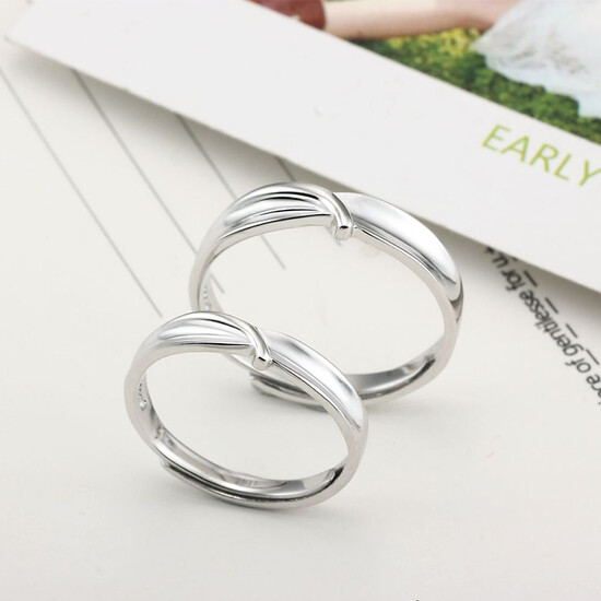 Mengyi pearl standard S925 silver jewelry silver ring ring female opening adjustable simple style couple ring birthday valentine's day gift gift to girlfriend couple ring Mengyi pearl standard S925 silver jewelry silver ring ring female opening adjustable simple style couple ring birthday valentine's day gift gift to girlfriend couple ring