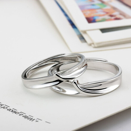 Mengyi pearl standard S925 silver jewelry silver ring ring female opening adjustable simple style couple ring birthday valentine's day gift gift to girlfriend couple ring Mengyi pearl standard S925 silver jewelry silver ring ring female opening adjustable simple style couple ring birthday valentine's day gift gift to girlfriend couple ring