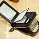 Yinuotu driver's license leather case, men's driver's license, this document holder, female motor vehicle driving license, genuine first layer cowhide wallet, zipper, multi-card slot, credit bank card bag, business card holder, black classic vertical style, multi-function driver's license cover Yinuotu driver's license leather case, men's driver's license, this document holder, female motor vehicle driving license, genuine first layer cowhide wallet, zipper, multi-card slot, credit bank card bag, business card holder, black classic vertical style, multi-function driver's license cover