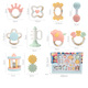 Baenshi baby toys 0-1 year old newborn baby toy baby rattle molar teether appease toy color boxed 10-piece set B273 Baenshi baby toys 0-1 year old newborn baby toy baby rattle molar teether appease toy color boxed 10-piece set B273