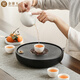 Jinxiang circular tea tray kung fu tea dry tea home storage tray ceramic dual circular path tea tray 25 * 5cm Jinxiang circular tea tray kung fu tea dry tea home storage tray ceramic dual circular path tea tray 25 * 5cm