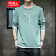 Antarctic long-sleeved t-shirt men's autumn 2020 new trend men's round neck bottoming shirt pullover sports T-shirt top coat men's clothes men's T314 gray 3XL Antarctic long-sleeved t-shirt men's autumn 2020 new trend men's round neck bottoming shirt pullover sports T-shirt top coat men's clothes men's T314 gray 3XL