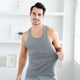Langsha 3 pieces of men's vest cotton youth breathable summer sweatshirt hurdle sling sports bottoming fir, black and white gray, 1 piece each 180/XXL Langsha 3 pieces of men's vest cotton youth breathable summer sweatshirt hurdle sling sports bottoming fir, black and white gray, 1 piece each 180/XXL