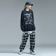 Guuka tide brand hand-painted doodle sweater male 2020 autumn new teen Japanese hip hop street small monster print round neck sports pull sweater loose ribbed top black m Guuka tide brand hand-painted doodle sweater male 2020 autumn new teen Japanese hip hop street small monster print round neck sports pull sweater loose ribbed top black m
