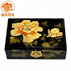 Nine-color jiucai jewelry box Pingyao push light lacquerware Hand-made collections for women’s day gifts Push light lacquer jewelry box Shanxi specialty black gold peony Nine-color jiucai jewelry box Pingyao push light lacquerware Hand-made collections for women’s day gifts Push light lacquer jewelry box Shanxi specialty black gold peony