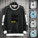 Fortune bird long-sleeved T-shirt men's autumn 2020 new all-match round neck printed bottoming shirt sports casual suit men's gray 4XL Fortune bird long-sleeved T-shirt men's autumn 2020 new all-match round neck printed bottoming shirt sports casual suit men's gray 4XL