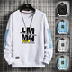 Fortune bird long-sleeved T-shirt men's autumn 2020 new all-match round neck printed bottoming shirt sports casual suit men's gray 4XL Fortune bird long-sleeved T-shirt men's autumn 2020 new all-match round neck printed bottoming shirt sports casual suit men's gray 4XL