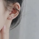 YYEU S925 silver small earrings women's simple and compact ear piercing earrings exquisite ear bone nails 2022 new trendy s925 silver peach heart earrings pair YYEU S925 silver small earrings women's simple and compact ear piercing earrings exquisite ear bone nails 2022 new trendy s925 silver peach heart earrings pair