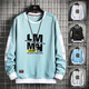 Fortune bird long-sleeved T-shirt men's autumn 2020 new all-match round neck printed bottoming shirt sports casual suit men's gray 4XL Fortune bird long-sleeved T-shirt men's autumn 2020 new all-match round neck printed bottoming shirt sports casual suit men's gray 4XL