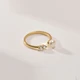 Jingrun Wanru Freshwater Pearl Ring 5-6mm Alloy White Steamed Bun Shape Fashion Simple Gift for Girlfriend 5-6mm Jingrun Wanru Freshwater Pearl Ring 5-6mm Alloy White Steamed Bun Shape Fashion Simple Gift for Girlfriend 5-6mm
