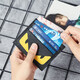 Bostendon Card Case Business Card Holder Thin Convenient Card Case Leather Case Bank Card Case Mini Wallet Black With Yellow Bostendon Card Case Business Card Holder Thin Convenient Card Case Leather Case Bank Card Case Mini Wallet Black With Yellow