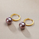Pearl Queen Rare Purple 10-11mm Elegant Purple Freshwater Pearl Earrings S925 Silver Pearl Earrings Female Pearl Queen Rare Purple 10-11mm Elegant Purple Freshwater Pearl Earrings S925 Silver Pearl Earrings Female