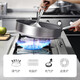 Kangbach third generation frying pan 316L stainless steel frying pan honeycomb non-stick frying pan fried egg fried steak induction cooker gas universal pan 26cm Kangbach third generation frying pan 316L stainless steel frying pan honeycomb non-stick frying pan fried egg fried steak induction cooker gas universal pan 26cm