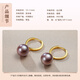 Pearl Queen Rare Purple 10-11mm Elegant Purple Freshwater Pearl Earrings S925 Silver Pearl Earrings Female Pearl Queen Rare Purple 10-11mm Elegant Purple Freshwater Pearl Earrings S925 Silver Pearl Earrings Female