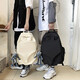Galton backpack male Korean Harajuku ulzzang school bag female junior high school college student rucksack large capacity scratch-resistant and wear-resistant 15.6-inch laptop bag black with orangutan pendant Galton backpack male Korean Harajuku ulzzang school bag female junior high school college student rucksack large capacity scratch-resistant and wear-resistant 15.6-inch laptop bag black with orangutan pendant