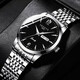 TRSOYE imported movement ultra-thin 8MM men's watch fashion business waterproof luminous men's watch steel belt dual calendar quartz watch leisure mechanical style national watch birthday gift T068 silver steel black face TRSOYE imported movement ultra-thin 8MM men's watch fashion business waterproof luminous men's watch steel belt dual calendar quartz watch leisure mechanical style national watch birthday gift T068 silver steel black face