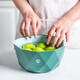 Porcelain soul Nordic fruit plate/fruit basket double drain basket fruit basket vegetable sink kitchen water filter basket large capacity vegetable sink household fruit plate basin for vegetable washing Small geometric green Porcelain soul Nordic fruit plate/fruit basket double drain basket fruit basket vegetable sink kitchen water filter basket large capacity vegetable sink household fruit plate basin for vegetable washing Small geometric green