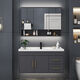 Yanfeng modern light luxury smart mirror ceramic integrated basin cabinet bathroom cabinet combination bathroom hotel wind vanity sink small apartment washbasin cabinet iron gray 0.6m ceramic basin + ordinary mirror cabinet with installation Yanfeng modern light luxury smart mirror ceramic integrated basin cabinet bathroom cabinet combination bathroom hotel wind vanity sink small apartment washbasin cabinet iron gray 0.6m ceramic basin + ordinary mirror cabinet with installation