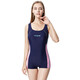 Yingfa YINGFA ladies swimsuit Fashionable dynamic leisure vacation swimsuit One-piece sports boxer swimsuit YF801-2 blue L Yingfa YINGFA ladies swimsuit Fashionable dynamic leisure vacation swimsuit One-piece sports boxer swimsuit YF801-2 blue L