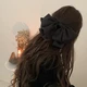 Xiaose advanced French style ~ black big bow hair clip female bangs clip hair card hair ornament headdress top clip new C8Y208 big bow spring clip Xiaose advanced French style ~ black big bow hair clip female bangs clip hair card hair ornament headdress top clip new C8Y208 big bow spring clip