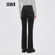 Semir Senma jeans women's brushed flared pants basic retro 2022 autumn and winter fashion ladies trousers show leg length 109722124023 denim black 27 Semir Senma jeans women's brushed flared pants basic retro 2022 autumn and winter fashion ladies trousers show leg length 109722124023 denim black 27