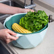 Porcelain soul Nordic fruit plate/fruit basket double drain basket fruit basket vegetable sink kitchen water filter basket large capacity vegetable sink household fruit plate basin for vegetable washing Small geometric green Porcelain soul Nordic fruit plate/fruit basket double drain basket fruit basket vegetable sink kitchen water filter basket large capacity vegetable sink household fruit plate basin for vegetable washing Small geometric green