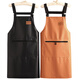 Qijing fashionable PU leather apron waterproof and oil-proof home kitchen work clothes for cooking aquatic products printed work clothes PU waterproof suspenders stud buckle zipper pocket coffee Qijing fashionable PU leather apron waterproof and oil-proof home kitchen work clothes for cooking aquatic products printed work clothes PU waterproof suspenders stud buckle zipper pocket coffee