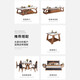 Dagoo Nordic minimalist new Chinese first floor leather ebony wood sofa light villa large apartment solid wood furniture combination single sofa combination Dagoo Nordic minimalist new Chinese first floor leather ebony wood sofa light villa large apartment solid wood furniture combination single sofa combination