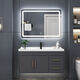 Yanfeng modern light luxury smart mirror ceramic integrated basin cabinet bathroom cabinet combination bathroom hotel wind vanity sink small apartment washbasin cabinet iron gray 0.6m ceramic basin + ordinary mirror cabinet with installation Yanfeng modern light luxury smart mirror ceramic integrated basin cabinet bathroom cabinet combination bathroom hotel wind vanity sink small apartment washbasin cabinet iron gray 0.6m ceramic basin + ordinary mirror cabinet with installation