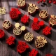 Qingwei hand-throwing happy words mini small happy words wedding supplies wedding room layout wedding supplies golden red mixed pack 200 pieces Qingwei hand-throwing happy words mini small happy words wedding supplies wedding room layout wedding supplies golden red mixed pack 200 pieces