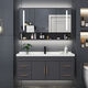 Yanfeng modern light luxury smart mirror ceramic integrated basin cabinet bathroom cabinet combination bathroom hotel wind vanity sink small apartment washbasin cabinet iron gray 0.6m ceramic basin + ordinary mirror cabinet with installation Yanfeng modern light luxury smart mirror ceramic integrated basin cabinet bathroom cabinet combination bathroom hotel wind vanity sink small apartment washbasin cabinet iron gray 0.6m ceramic basin + ordinary mirror cabinet with installation