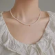 LNIEER Zhong Chuxi with the same Choker freshwater small pearl necklace female baroque 2022 new French retro sweater chain gift freshwater pearls for girlfriends and girlfriends LNIEER Zhong Chuxi with the same Choker freshwater small pearl necklace female baroque 2022 new French retro sweater chain gift freshwater pearls for girlfriends and girlfriends
